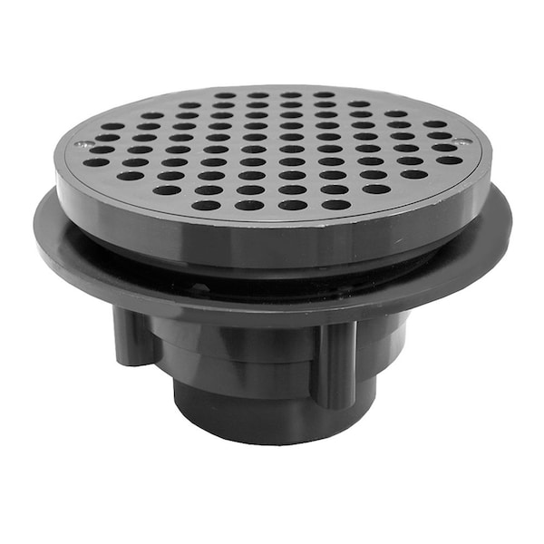 Jones Stephens 2in. x 3in. Heavy Duty Traffic PVC Floor Drain with Sediment Bucket and 8-1/2in. Pan D49826 - main